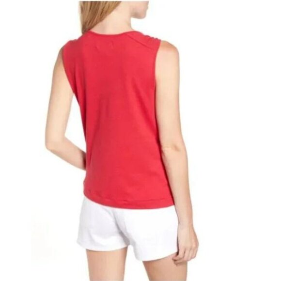 CURRENT/ELLIOTT Linen & Cotton Red Tank Top NWT Size 1=SMALL - Picture 14 of 15
